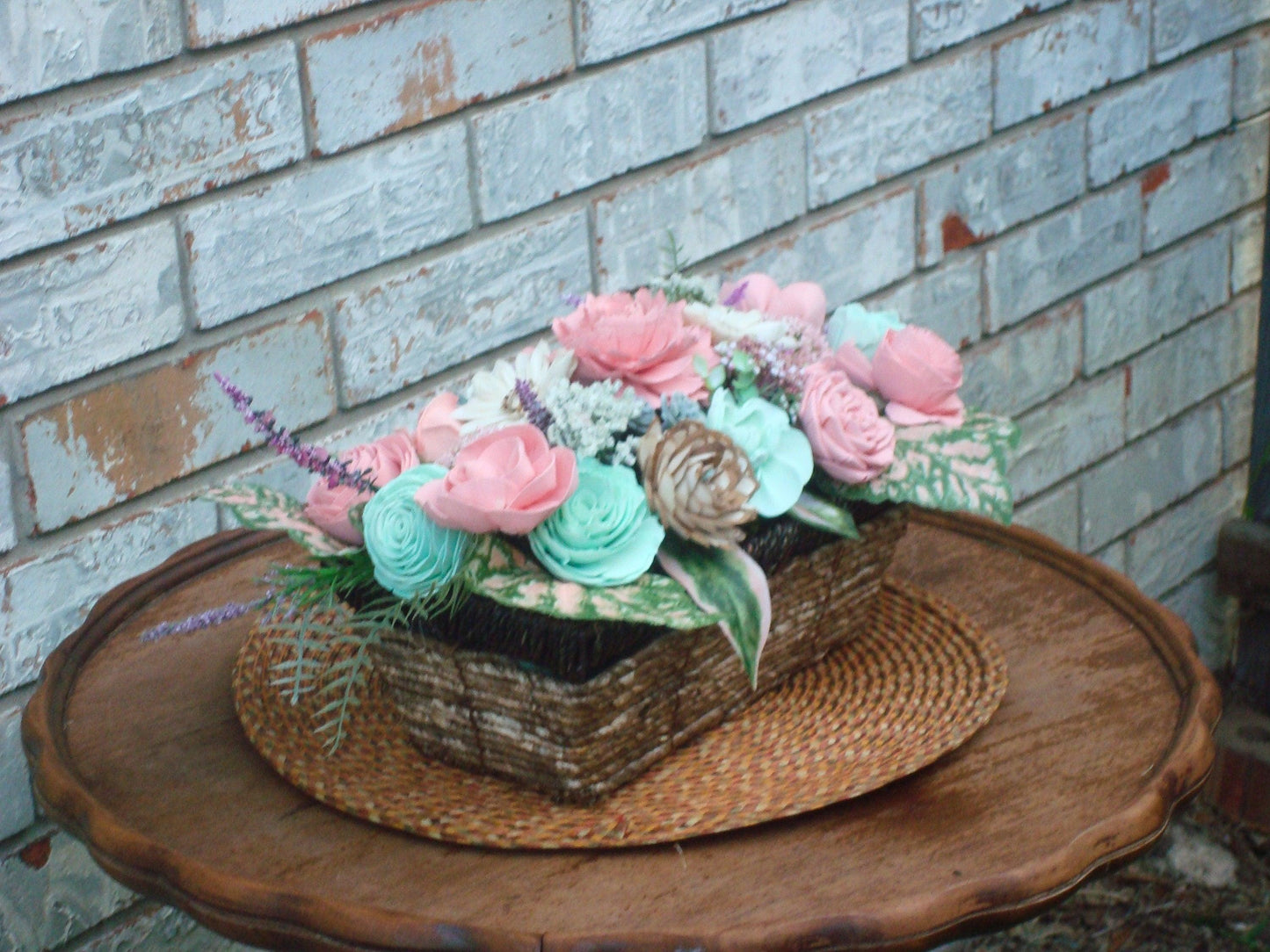 Rustic Sola Wood Flowers, Eco-Friendly Floral Arrangement, Keepsake Floral, Centerpiece, Farmhouse Decor