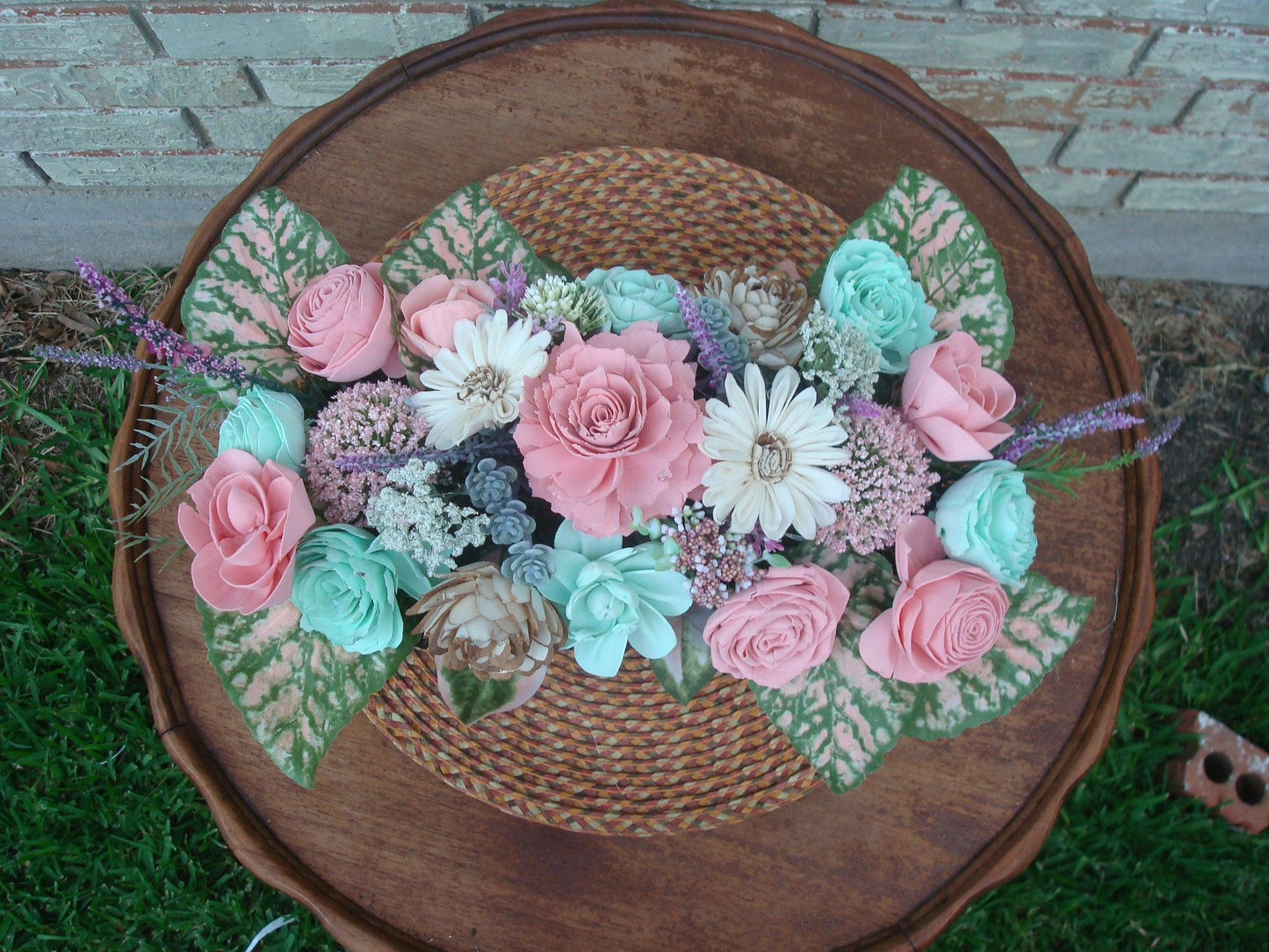 Rustic Sola Wood Flowers, Eco-Friendly Floral Arrangement, Keepsake Floral, Centerpiece, Farmhouse Decor