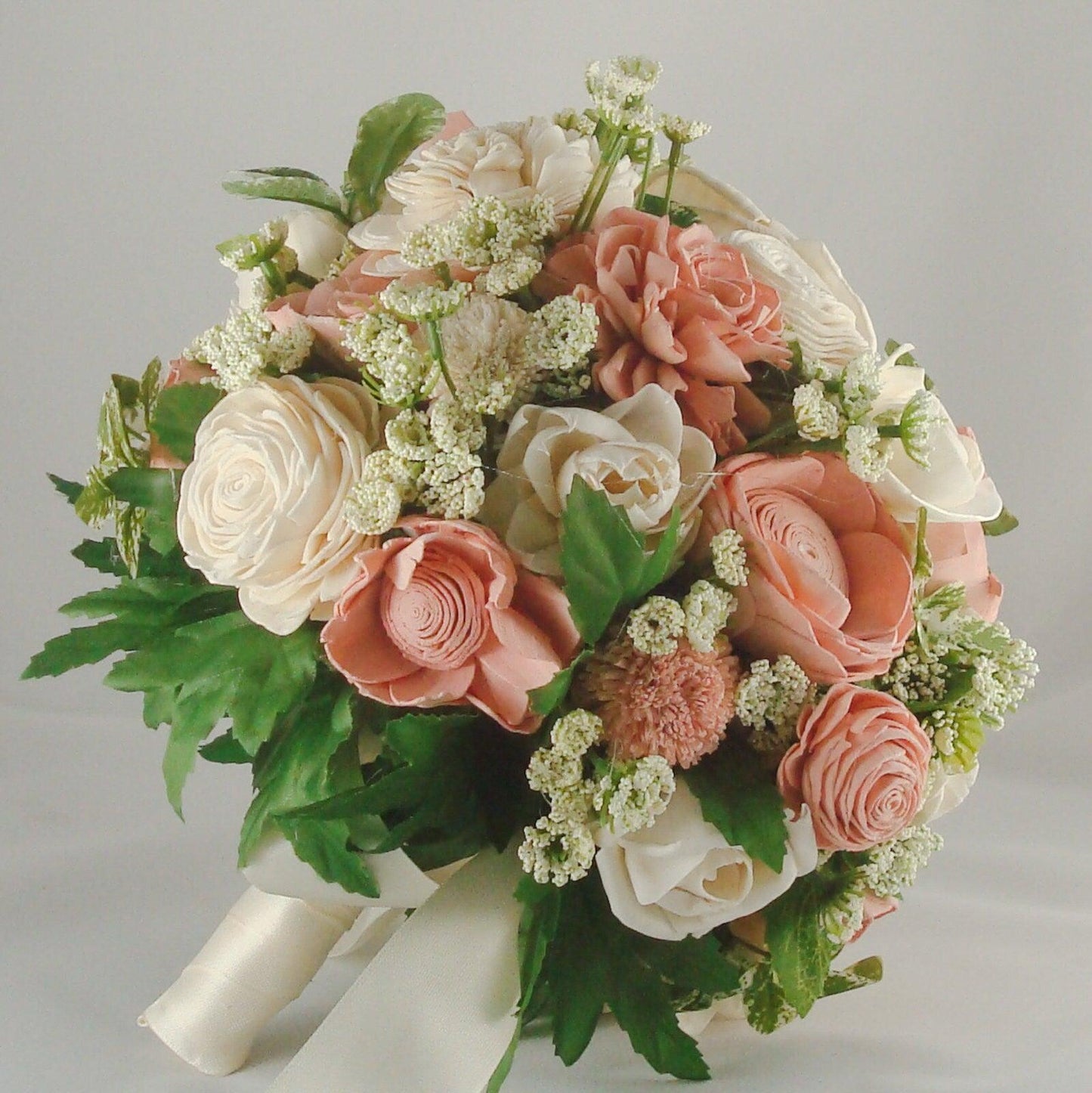 Bridal bouquet, pink and white wedding flowers, bridesmaids bouquet