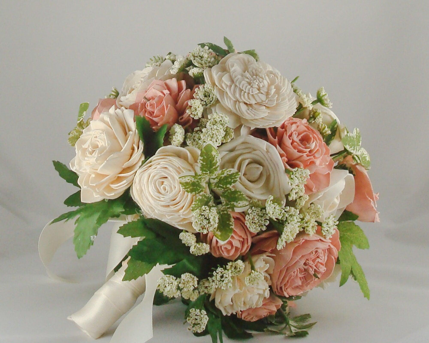 Bridal bouquet, pink and white wedding flowers, bridesmaids bouquet