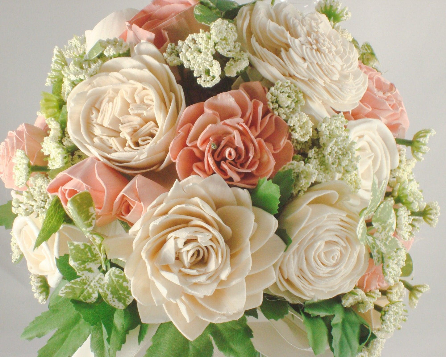 Bridal bouquet, pink and white wedding flowers, bridesmaids bouquet