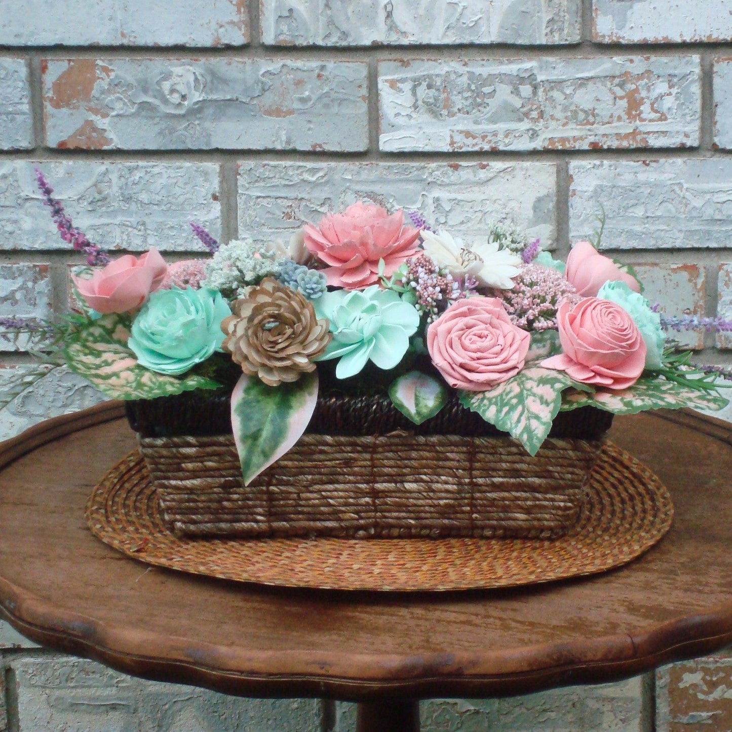 Rustic Sola Wood Flowers, Eco-Friendly Floral Arrangement, Keepsake Floral, Centerpiece, Farmhouse Decor