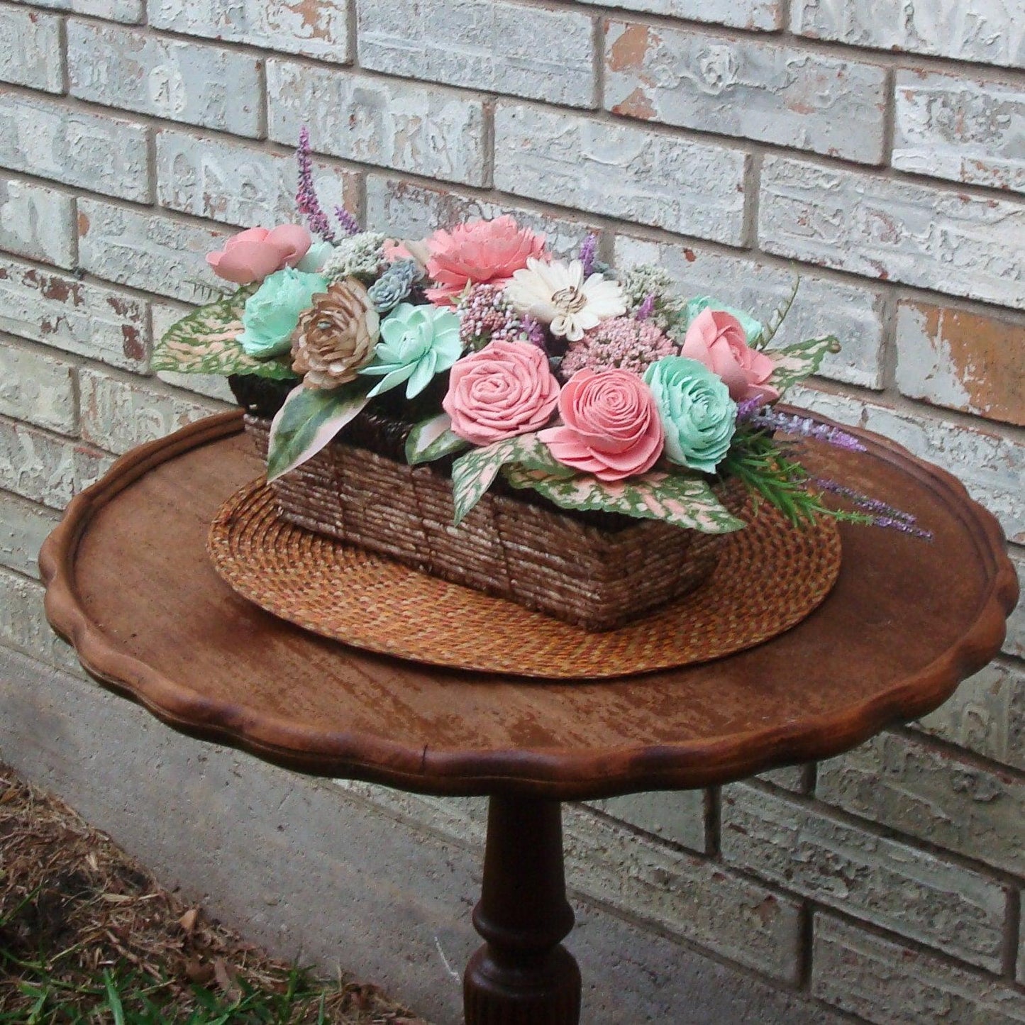 Rustic Sola Wood Flowers, Eco-Friendly Floral Arrangement, Keepsake Floral, Centerpiece, Farmhouse Decor