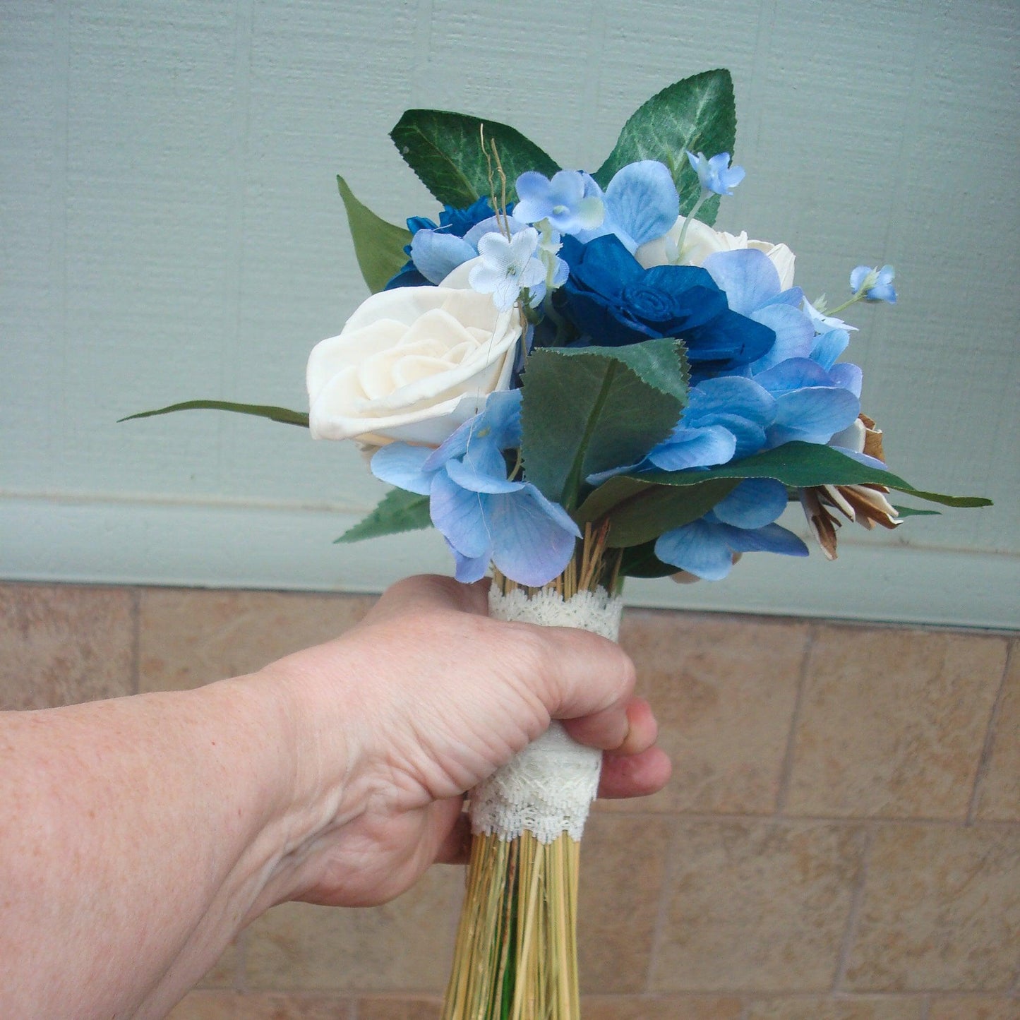 Blue posie or bridesmaids