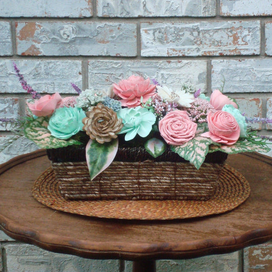 Rustic Sola Wood Flowers, Eco-Friendly Floral Arrangement, Keepsake Floral, Centerpiece, Farmhouse Decor